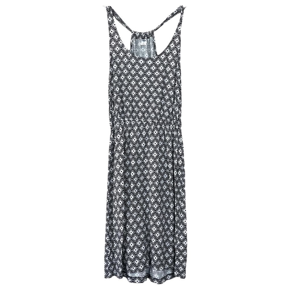 Old Navy Aztec Geo Print Halter Soft Stretch Casual Dress Black White Size Small